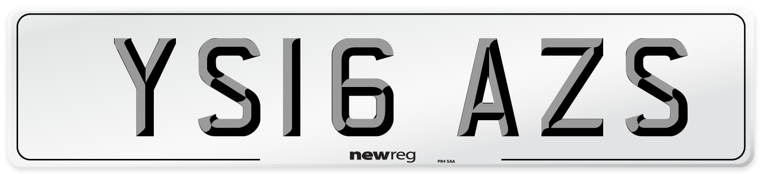 YS16 AZS Number Plate from New Reg